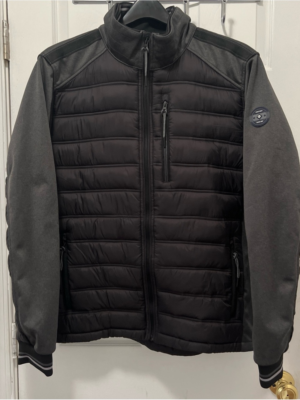 Black/Grey Point Zero Ultralight Puffer Jacket Hoodie Men's XXL